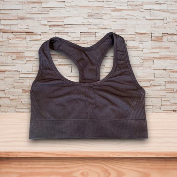 All in Motion Black Racerback Sports Bra with Wide Band - Picture 1 of 3